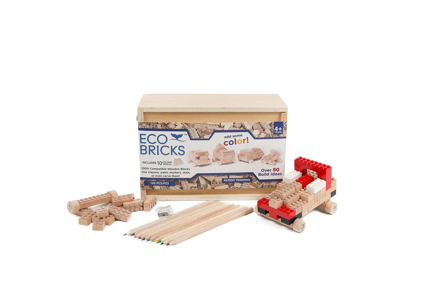 Eco-Bricks™ Classic 145-Piece Wooden Building Set