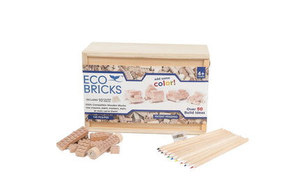 Eco-Bricks™ Classic 145-Piece Wooden Building Set