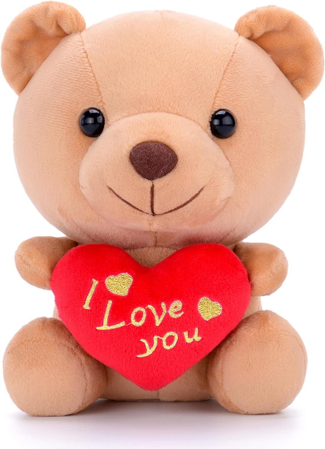 Gloveleya Teddy Bear Plush with “I You” Heart Balloon – Cute 7-Inch Stuffed Animal Gift for Mom, Girlfriend, Wife, Valentine’S Day, Birthday & Anniversary