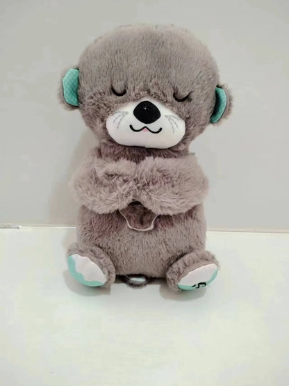 Sound Machine Soothe 'N Snuggle Otter Portable Plush Baby Toy with Sensory Details Music Lights & Rhythmic Breathing Motion