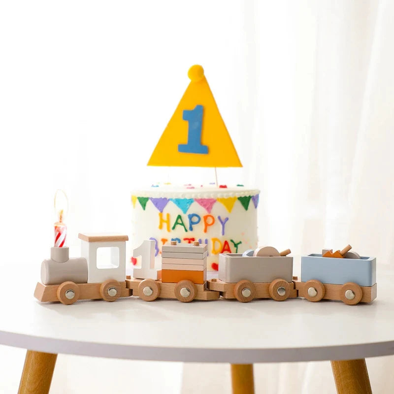Wooden Number Train Set – 12-Piece Learning Toy for Toddlers