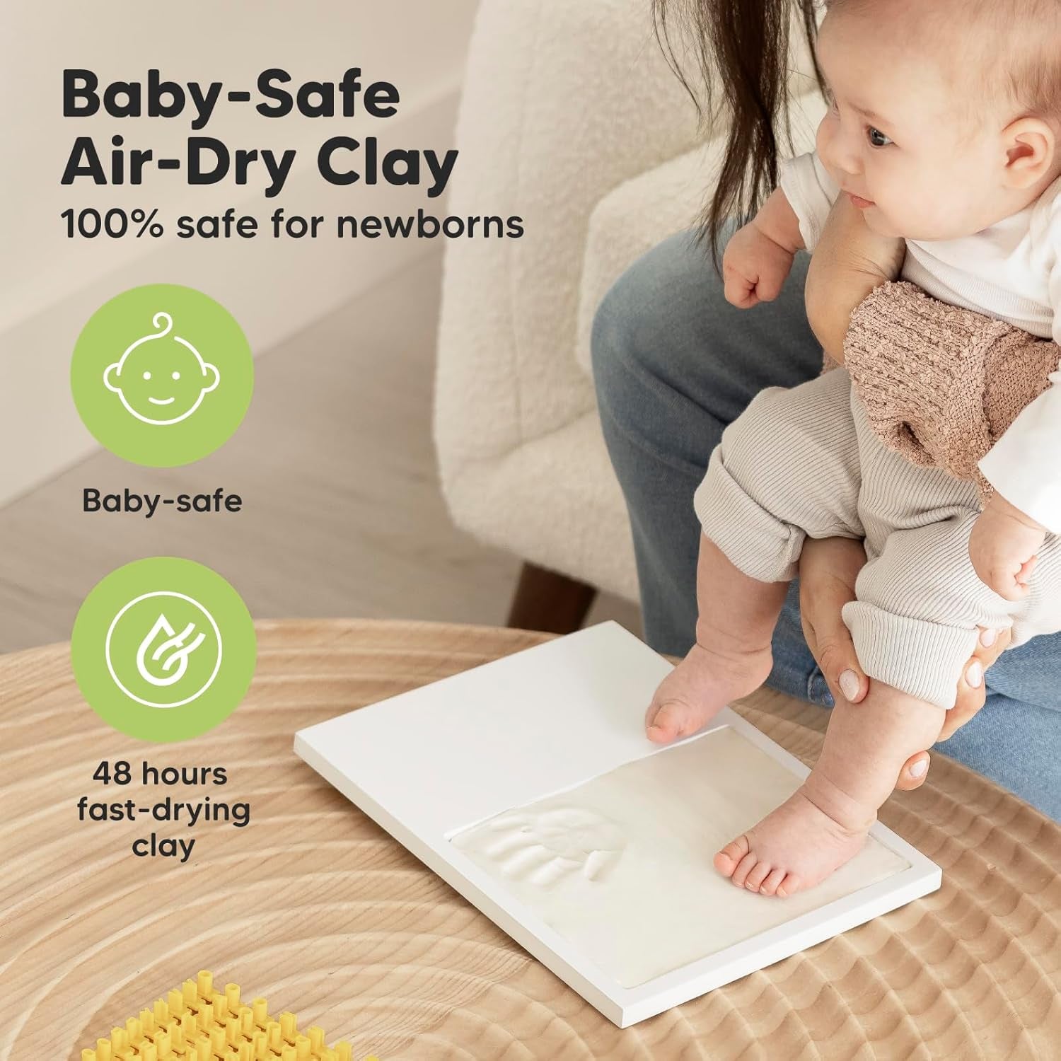 Baby Hand & Footprint Keepsake Kit – Personalized Memory Frame 