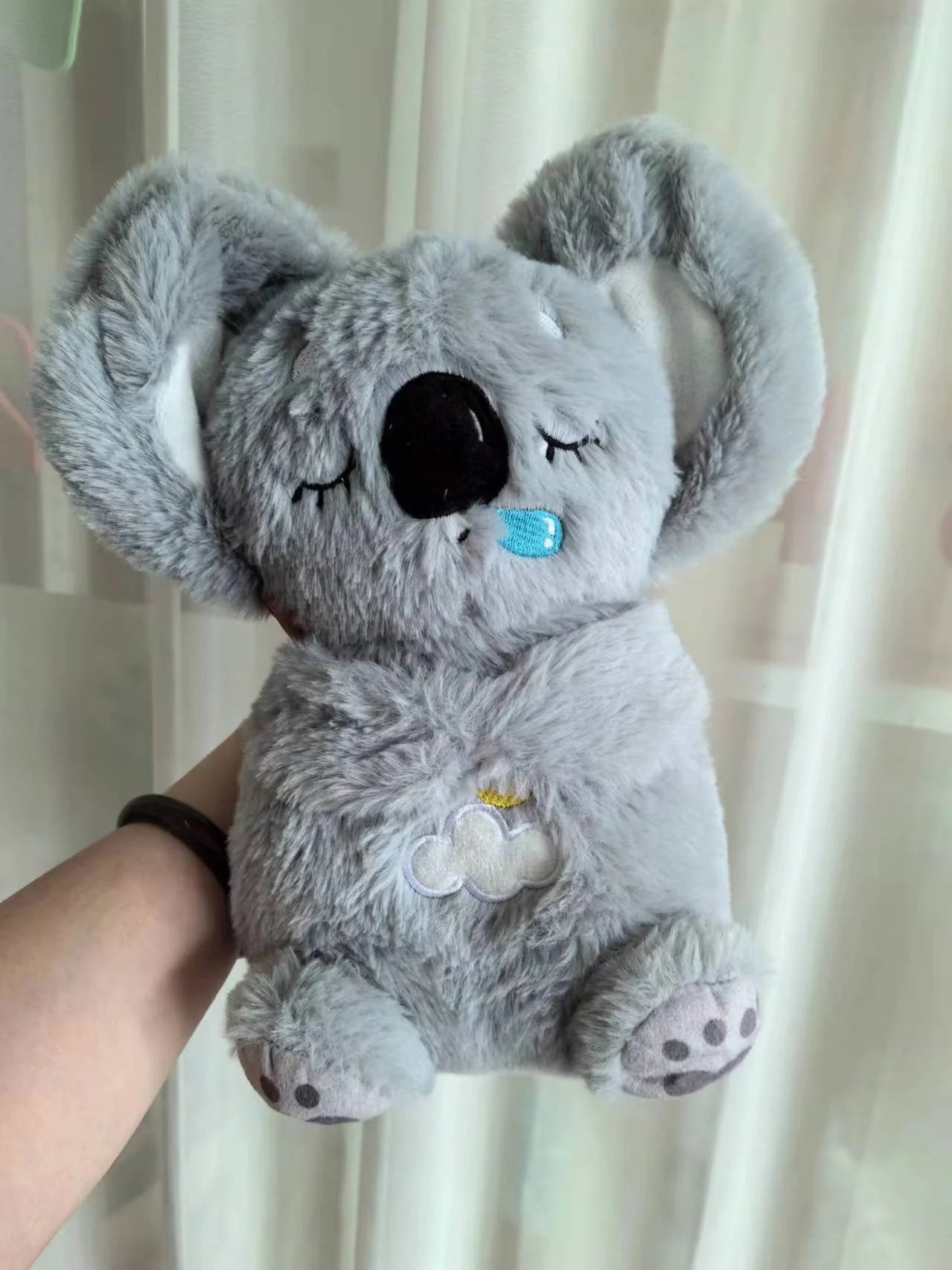 Sound Machine Soothe 'N Snuggle Otter Portable Plush Baby Toy with Sensory Details Music Lights & Rhythmic Breathing Motion