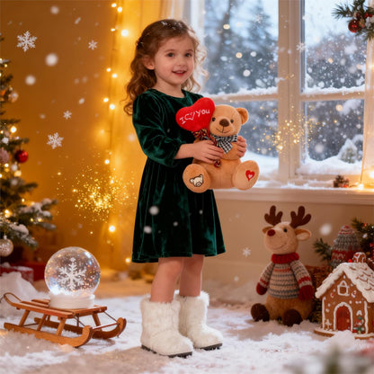 Gloveleya Teddy Bear Plush with “I You” Heart Balloon – Cute 7-Inch Stuffed Animal Gift for Mom, Girlfriend, Wife, Valentine’S Day, Birthday & Anniversary