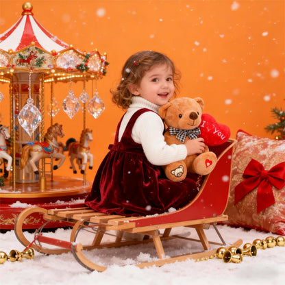 Gloveleya Teddy Bear Plush with “I You” Heart Balloon – Cute 7-Inch Stuffed Animal Gift for Mom, Girlfriend, Wife, Valentine’S Day, Birthday & Anniversary