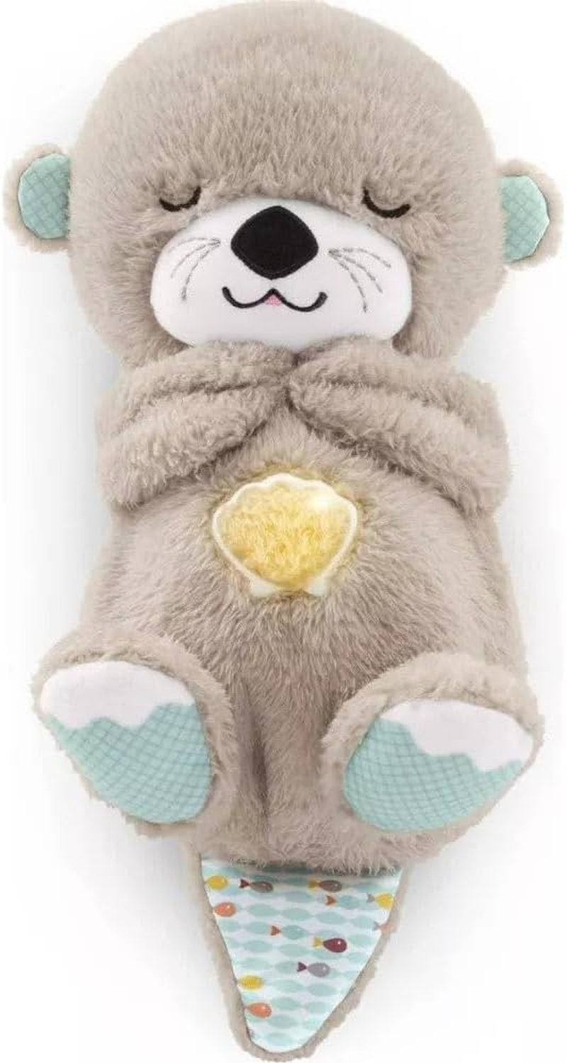 Sound Machine Soothe 'N Snuggle Otter Portable Plush Baby Toy with Sensory Details Music Lights & Rhythmic Breathing Motion