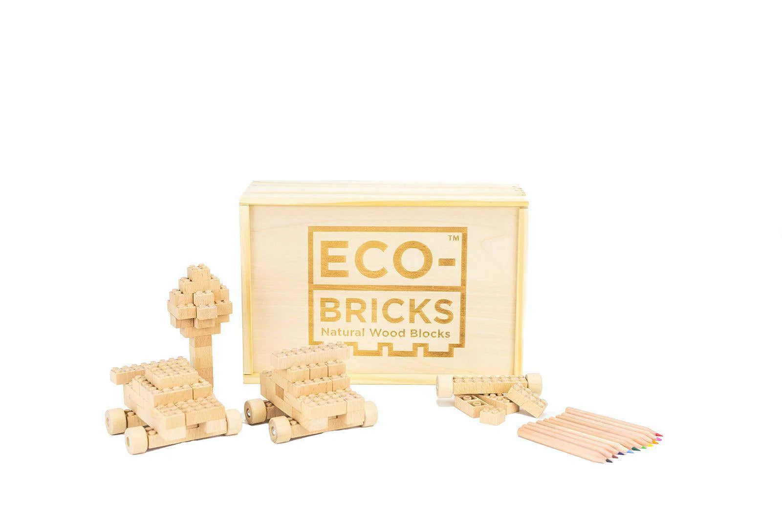 Eco-Bricks™ Classic 145-Piece Wooden Building Set