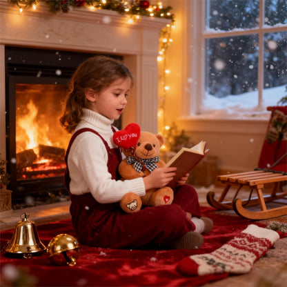 Gloveleya Teddy Bear Plush with “I You” Heart Balloon – Cute 7-Inch Stuffed Animal Gift for Mom, Girlfriend, Wife, Valentine’S Day, Birthday & Anniversary