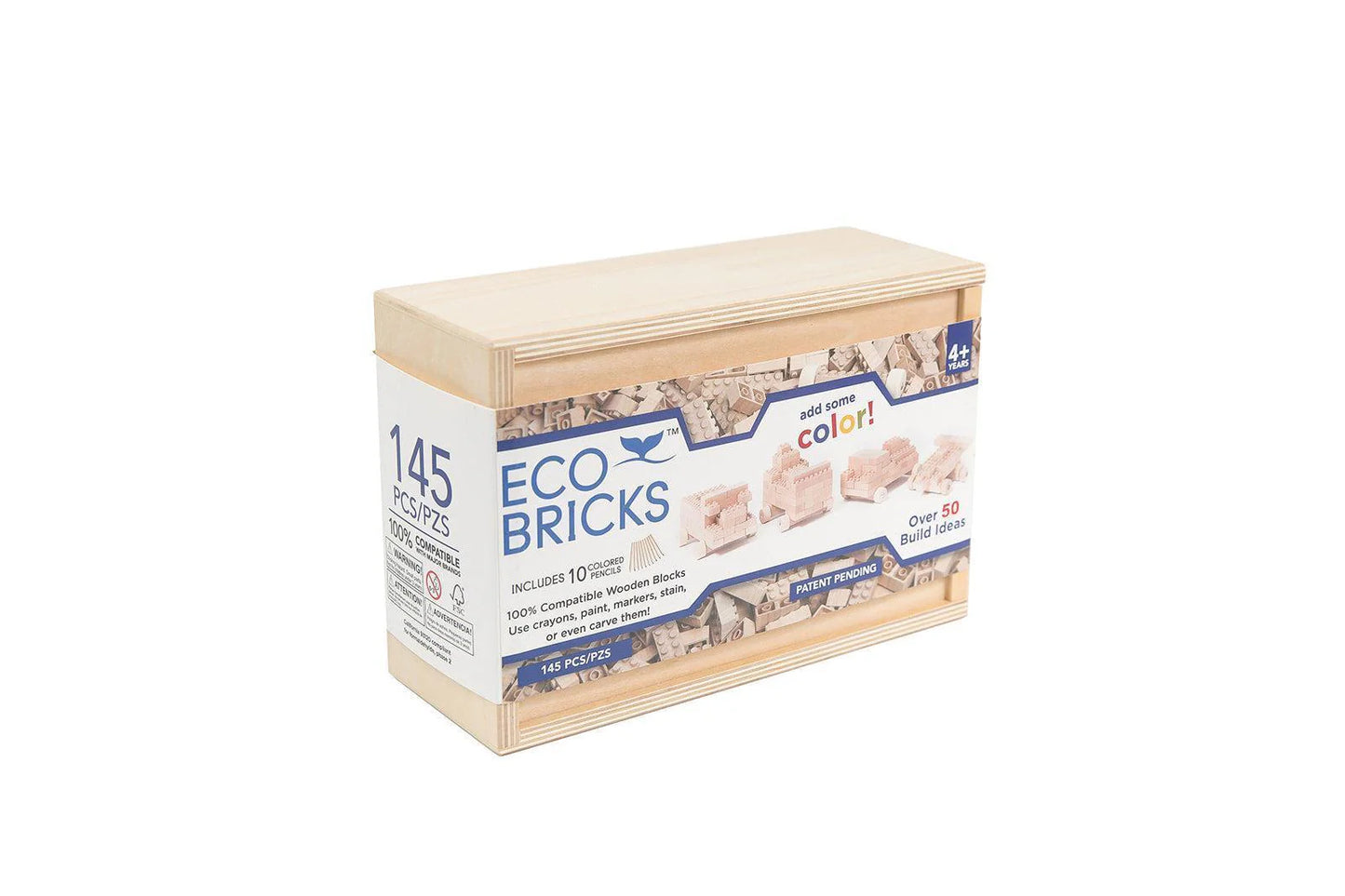 Eco-Bricks™ Classic 145-Piece Wooden Building Set